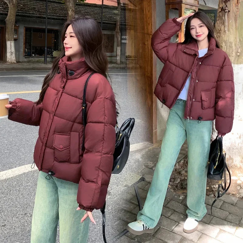 Women's Short Warm Cotton Coat Korean Style