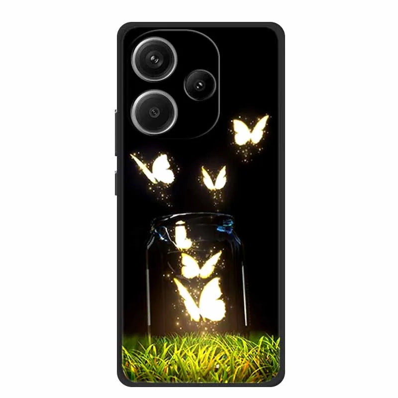 Animals Soft Silikon TPU bakstycke med Wolf Protective Bumper för Xiaomi POCO F6 5G – För POCO F6