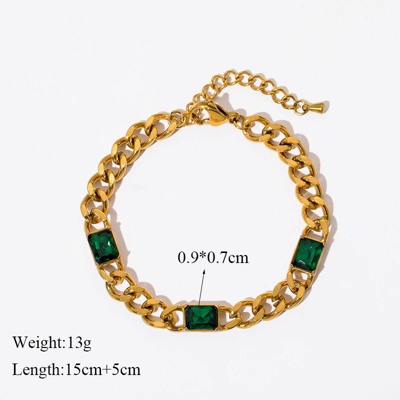 EILIECK 316L Stainless Steel Thick Bracelet For Women Trendy 18K Gold Plated Wrist Chain Waterproof Jewelry Gift Party Bijoux