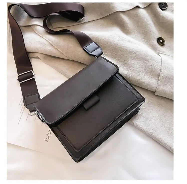 Classic Designer PU Leather Crossbody Bag for Women – Travel Handle Handbag, Fashion Shoulder Messenger Bag, Ladies' Small Flap Bag