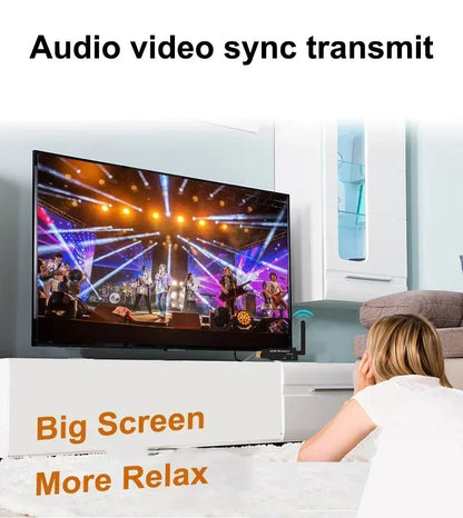 50M 5G 1080P HDMI Trådlös Audio Video Transmitter Receiver Extender för 1 TX-4 RX PS4 kamera Laptop PC till TV Monitor Projektor