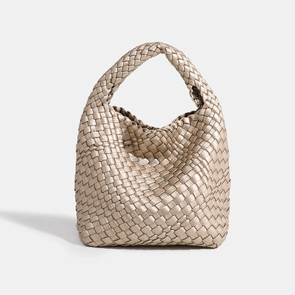 Luxury Woven Bag: Designer, Soft PU