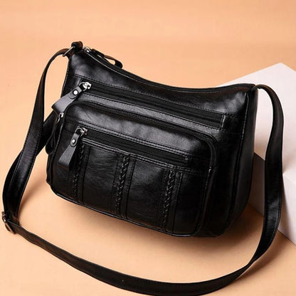 Women's PU Leather Bag – Multilayered, Soft, Fashionable Shoulder and Crossbody Design.