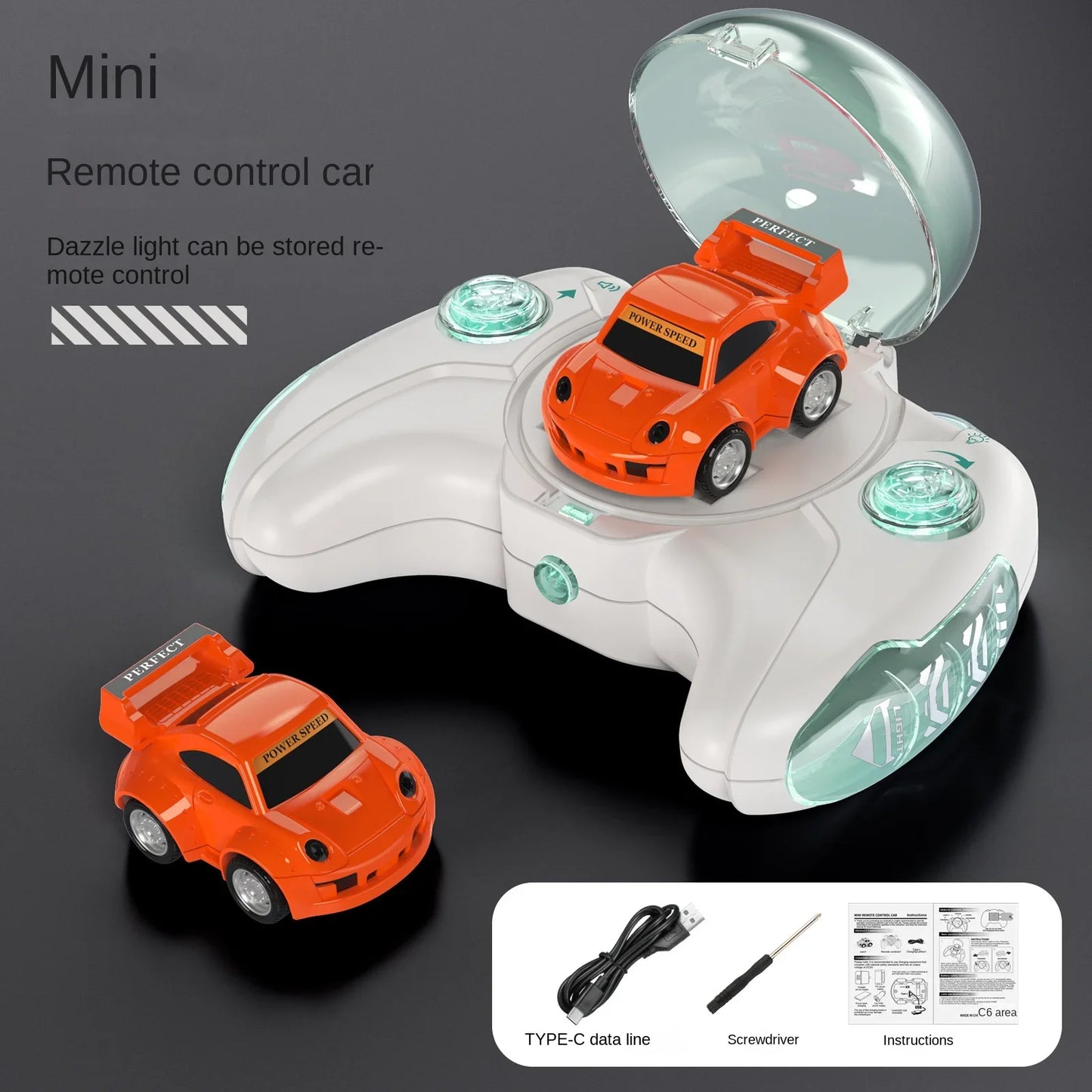 1/87 2.4G Mini Rc Car Stowage Remote Control Cars 2Ch High Speed Rc Racing Vehicle with Lights Toys for Boys Kids Birthday Gifts