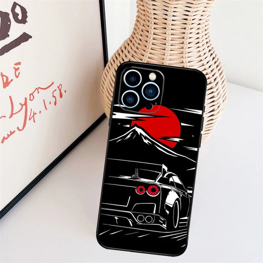 Skyline GTR R34 Fodral För iPhone 11 12 13 14 16 15 Pro Max Mini X XS Max XR Plus Cover Coque