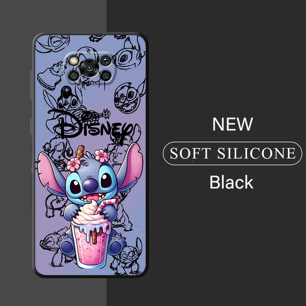 Disney Stitch telefonfodral till Xiaomi Mi 11 Lite 12T 11T Pro 10T 12 13 5G 13 14 Pro 13 12 Lite 12X Silikonskydd