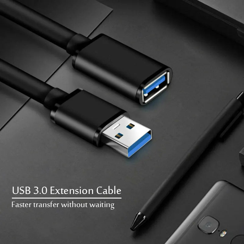 USB 3.0 / 2.0 förlängningskabel hane till hona förlängningskabel snabb hastighet USB 3.0/2.0 förlängd för bärbar dator USB 3.0 förlängning