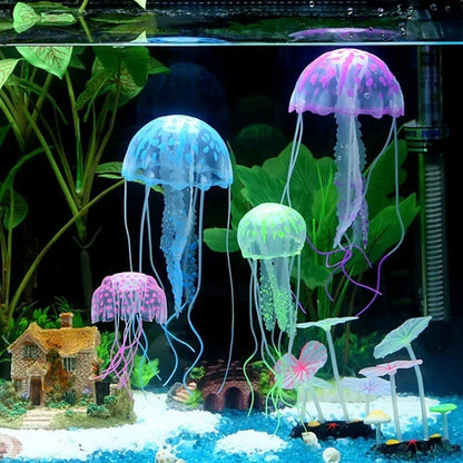 Artificial Glowing Jellyfish – Aquarium Decoration, Luminous Underwater Ornament for Fish Tank Landscape