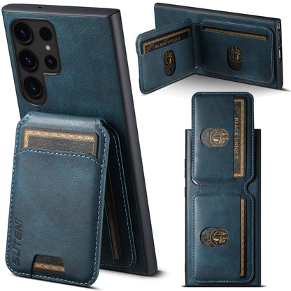 Magnetic Leather Card Holder Case For iPhone & Samsung Galaxy: 2in1 Phone Cover